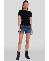 7 For All Mankind - Mid Roll Shorts Sea Star - Lyst