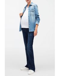 7 For All Mankind - Bootcut Maternity Slim Illusion Luxe Starlight - Lyst