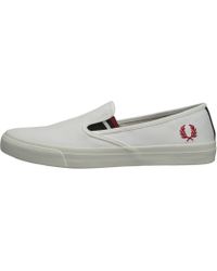 fred perry slip on canvas