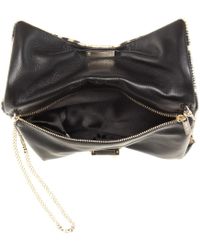 Jimmy Choo Chandra Embellished Calf Hair And Leather Clutch - Multicolour
