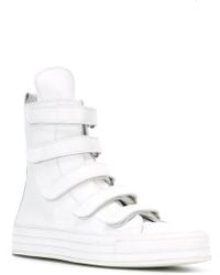 white velcro high tops