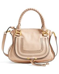 chloe calfskin fedora satchel blush  