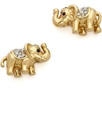 Lyst Juicy Couture Earrings Silver Gold Stud Drops Juicy Couture Pave Elephant Stud Earrings Gold Lyst