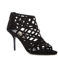 Burberry Black Ebsworth Peep Toe Bootie