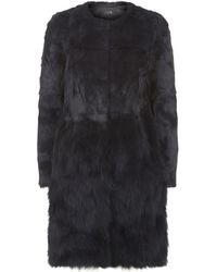 Maje Glaciere Fur Coat - Black