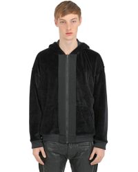 haider ackermann velour hoodie