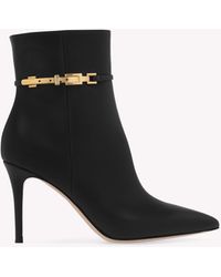 Gianvito Rossi - Carrey Bootie 85, Booties, , Leather - Lyst
