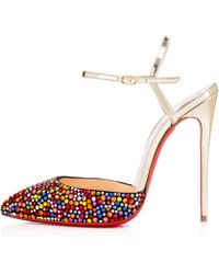 Christian louboutin Very Riche Strass Crystal Platform Pumps in ...