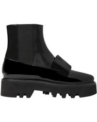 Walter Steiger 40mm Dandy Bow Patent Leather Boots - Black