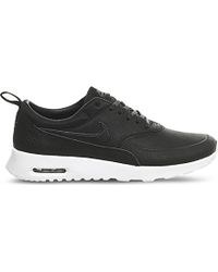 Nike Air Max Thea Premium Sneakers Black Black Blue Tint Nike Air Max Thea Premium Sneakers Black Black Blue Tint
