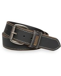 Camp David - Gürtel Aus Leder Mit Kontrastnaht Und Logo-Plakette - Lyst