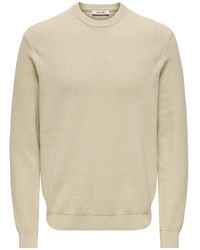 Only & Sons - Pullover Onsdave Reg Ls Crew Neck Knit Noos Maglioncino - Lyst