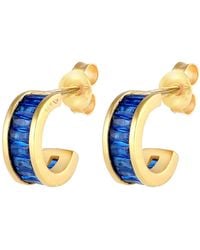 Elli Premium - Ohrringe Creole, Edelstein Ohrhänger - Lyst