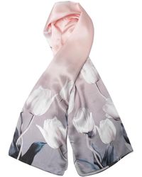 MayTree - Schal Seidenschal Tulpen Rosa 55 X 175 Cm - Lyst