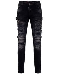 Cipo & Baxx - Jeans Mit Stickereien Am Bein - Lyst