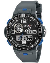 Sector - Digitaluhr 'ex-28 46mm digital grey strap' - Lyst