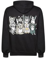 New Love Club Kapuzensweatshirt 'cat group' - Schwarz