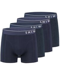 Shiwi Boxershorts solid  in Blau für Herren Herren Bekleidung Unterwäsche Boxershorts 