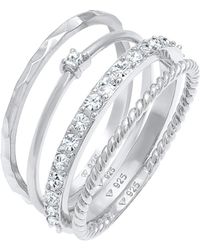 Elli Jewelry - Ring Set Kristall - Lyst
