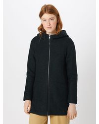 ONLY Mantel 'onlANEMONE HOODED WOOL COAT' - Schwarz