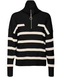 Vero Moda - Troyer VMSABA STRIPE LS HIGHNECK BLOUSE GA NOOS - Lyst