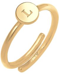 Elli Jewelry - Ring Initial, Buchstabe - Lyst
