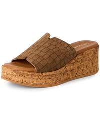 Tamaris - Aus Leder Keilabsatz 1-27228-44 Keilpantolette - Lyst