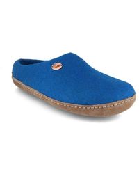 WoolFit - Hausschuh Footprint Mit Ledersohle - Lyst