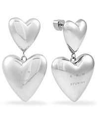 COPENHAGEN - Ohrringe Puffy Hearts - Lyst