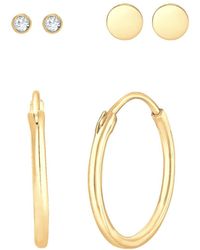 Elli Jewelry - Ohrringe Basic Ohrstecker, Creole, Kristall Ohrstecker - Lyst