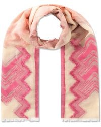 Codello - Jacquard-Schal Mit Zick-Zack-Design Und Offenen Fransenkanten - Lyst