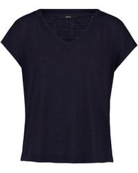 Zero - Kurzarm-Shirt Mit V-Ausschnitt - Lyst