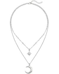 Nemomatheo - Kette Nachthimmel Elegante Schichtkette Mit Mond & Stern - Lyst