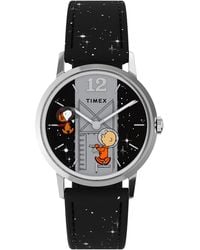 Timex - Analoguhr X Peanuts Marlin Hand-Wound Space - Lyst