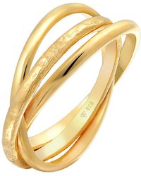 Elli Jewelry - Ring Ring Set, Textured - Lyst