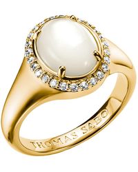 Thomas Sabo - Ring Mit Perlmutt Und Zirkonia - Lyst