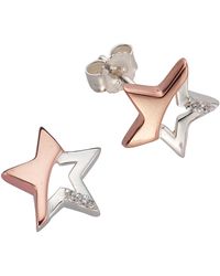 Firetti - Paar Ohrstecker Stern Mit Zirkonia - Lyst