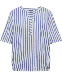 Cecil - Halbarm Bluse Mit Split Neck Und Streifen - Lyst