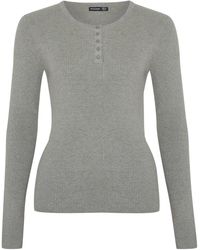 antargo - Pullover Basic Longsleeve With Buttons - Lyst