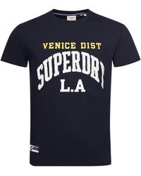 Superdry Shirt 'varsity arch' - Blau