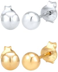Elli Jewelry - Ohrringe Geo, Bi Color - Lyst