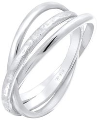 Elli Jewelry - Ring Ring Set, Textured - Lyst