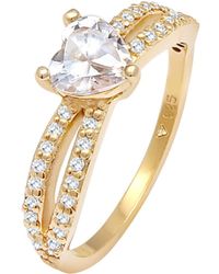 Elli Jewelry - Ring Herz, Kristall Ring - Lyst