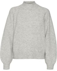 Vero Moda - Strickpullover VMLEAF LS HIGH NECK PULLOVER ENT - Lyst