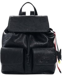 Desigual - Kleine Gelochte Rucksack, Damen, Polyurethan, Schwarz - Lyst