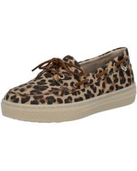Rieker - Bootsschuh Schnürer, Mokassin, Halbschuh im Leo-Look - Lyst