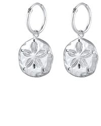 Elli Jewelry - Ohrringe Blume, Creole - Lyst