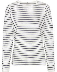 Camel Active - Gestreiftes Langarmshirt Aus Reiner Baumwolle - Lyst