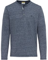 Camel Active - Langarm Henleyshirt Aus Nachhaltigen Baumwollmix - Lyst