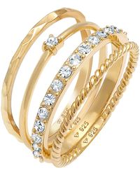 Elli Jewelry - Ring Set Kristall - Lyst